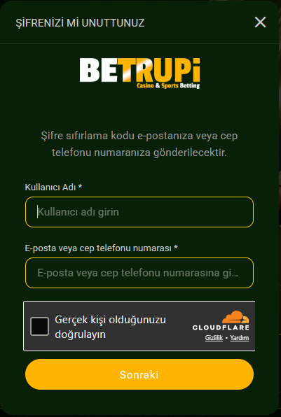 betrupi hesap kurtarma
